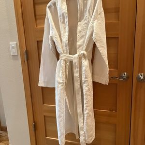 Matteo Linen Robe, medium, white, linen